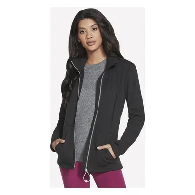 Skechers Women's GO SNUGGLE Jacket in Black, Size Medium | Polyester/Cotton/Spandex