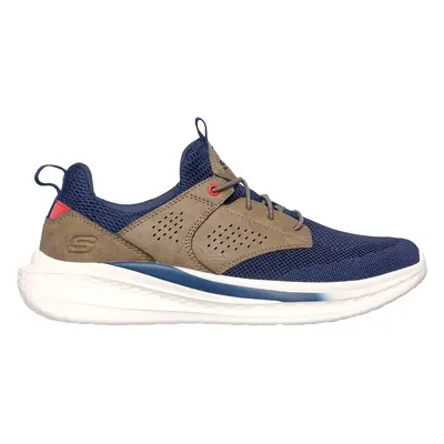 Skechers Men's Relaxed Fit: Slade - Breyer Sneaker in Navy Blue/Tan, Size | Textile/Synthetic, V