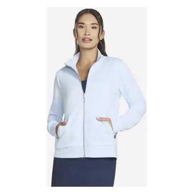 Skechers Women's The Hoodless Hoodie GO WALK Everywhere Jacket in Blue/Silver, Size | Polyester