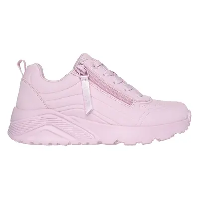 Skechers Girls Uno Lite - Easy Zip Sneaker in Light Pink, Size | Synthetic, Machine Washable