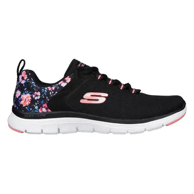 Skechers Women's FLEX APPEAL 4.0 - LET IT BLOSSOM Sneaker in Black, Size | Textile/Synthetic, Ve