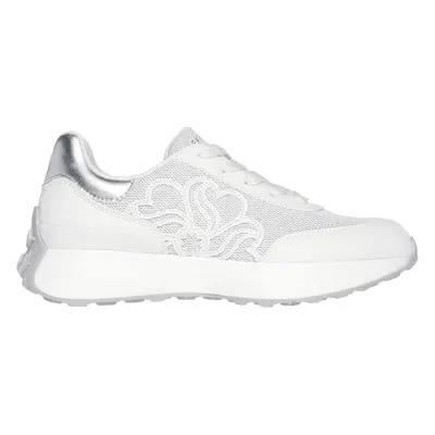 Skechers Women's Lingo - Glam Central Sneaker in White, Size | Synthetic/Textile