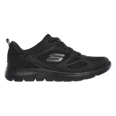 Skechers Women's Summits - Suited Sneaker in Black, Size | Leather/Textile/Synthetic