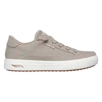 Skechers Women's Arch Fit Arcade - Meet Ya There Sneaker in Taupe, Size | Textile, Vegan, Machin