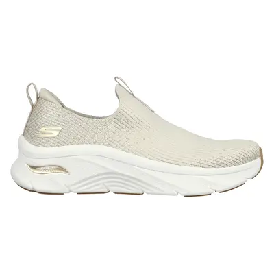 Skechers Women's Relaxed Fit: Arch Fit D'Lux - Glimmer Dust Sneaker in Natural/Gold, Size | Text