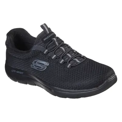 Skechers Men's Summits Sneaker in Black, Size | Textile/Synthetic, Vegan, Machine Washable