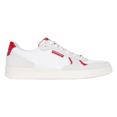 Skechers Men's New Wave Cup - Hancer Sneaker in White/Red, Size | Leather/Textile/Synthetic