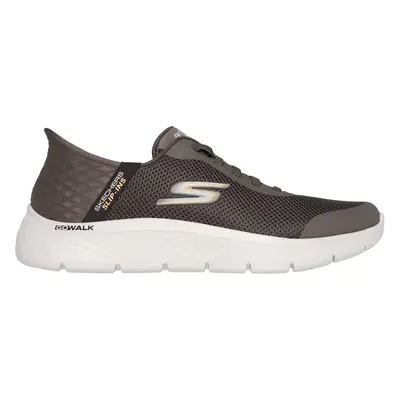 Skechers Men's Slip-ins: GO WALK Flex - Hands Up Sneaker in Brown, Size | Textile/Synthetic, Veg