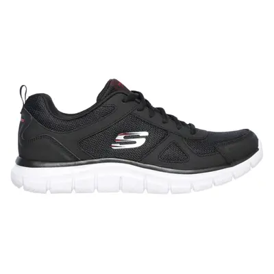 Skechers Men's Track Sneaker in Black/Red, Size | Leather/Textile/Synthetic