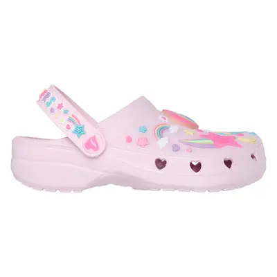 Skechers Girls Foamies: Heart Charmer - Girly Land Mule in Light Pink, Size | Synthetic