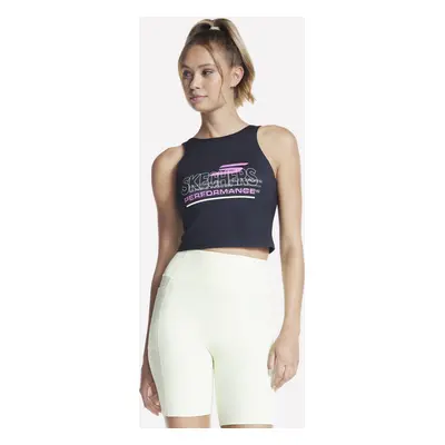 Skechers Women's GO SCULPT Performance Tank Top in Black, Size Medium | Polyester/Spandex