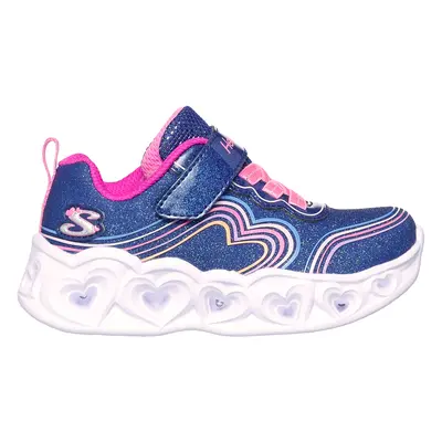 Skechers Heart Lights - Retro Hearts Sneaker in Navy Blue, Size | Textile/Synthetic