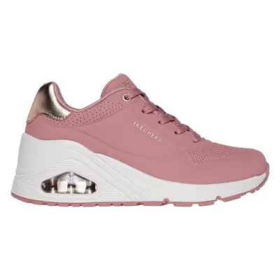 Skechers Women's Uno Wedge - HI Steps Sneaker in Rose, Size | Synthetic/Textile