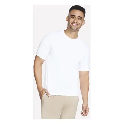 Skechers Men's GO DRI Pima Crew Top in White, Size | Pima Cotton/Lyocell/Spandex