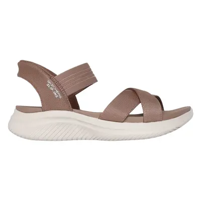 Skechers Women's Slip-ins: Ultra Flex 3.0 - Never Better Sandals in Mocha, Size | Textile, Vegan