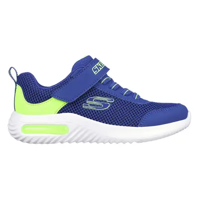 Skechers Boy's Bounder-Tech Sneaker in Blue/Lime, Size | Synthetic/Textile, Machine Washable