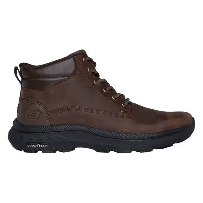 Skechers Men's Slip-ins Relaxed Fit: Pollard - Waylon Boots in Cocoa, Size | Leather/Synthetic/M