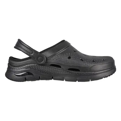 Skechers Men's Foamies: Arch Fit Lined - Chillaxing Mule in Black, Size | Synthetic/Textile, Veg