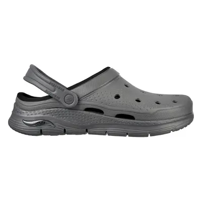 Skechers Men's Foamies: Arch Fit Lined - Chillaxing Mule in Charcoal, Size | Synthetic/Textile, 