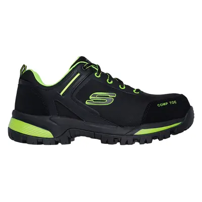 Skechers Men's Work: Gatlon - Strigax Sneaker in Black/Lime, Size | Leather/Textile/Synthetic