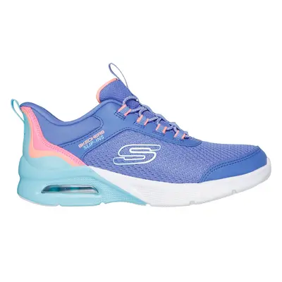 Skechers Girls Slip-ins: Microspec Max - Colour Trifecta Sneaker in Blue, Size | Synthetic/Texti