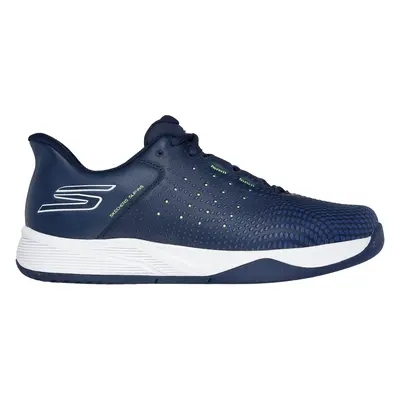 Skechers Men's Slip-ins Relaxed Fit: Viper Court Reload Sneaker in Navy Blue/Yellow, Size | Text