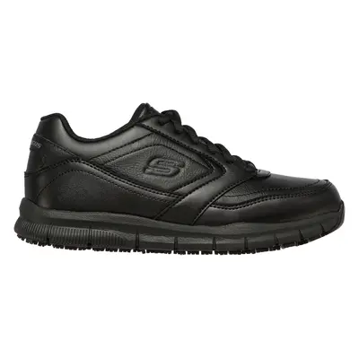 Skechers Women's Work Relaxed Fit: Nampa - Wyola SR Sneaker in Black, Size | Synthetic/Textile