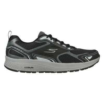 Skechers Men's GOrun Consistent Sneaker in Black/Gray, Size | Leather/Textile/Synthetic