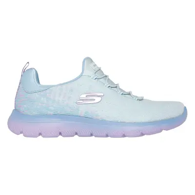 Skechers Women's Summits - Morning Glow Sneaker in Light Blue/Lavender, Size | Textile/Synthetic