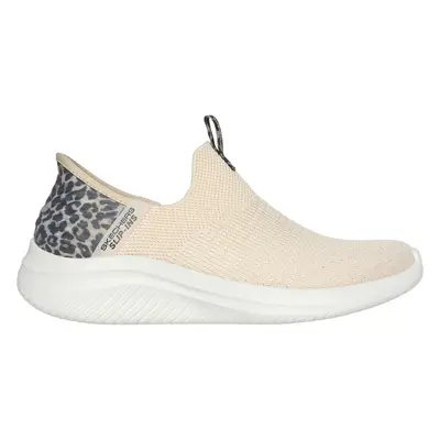 Skechers Women's Slip-Ins: Ultra Flex 3.0 - Natural Step Sneaker in Leopard, Size | Textile, Veg