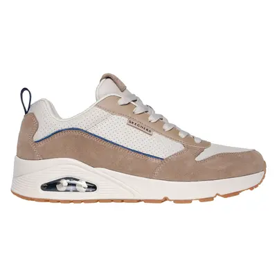 Skechers Men's Uno - Stacre 2.0 Sneaker in Sand, Size | Leather/Synthetic/Textile