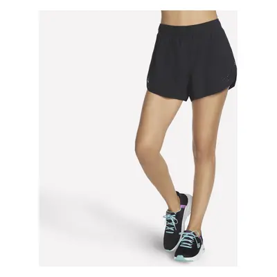 Skechers Women's Performance Inch Hybrid Short in Black, Size Large | Polyester/Spandex