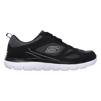 Skechers Men's Summits - South Rim Sneaker in Black/White, Size | Leather/Textile/Synthetic