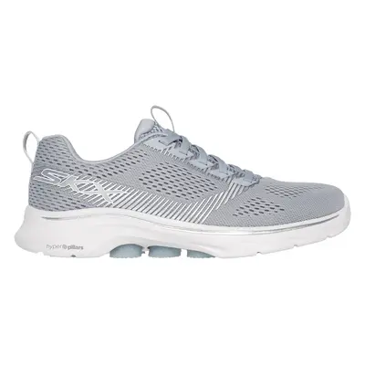 Skechers Women's GO WALK - Hailey Sneaker in Gray/Silver, Size | Textile/Synthetic, Vegan, Machi