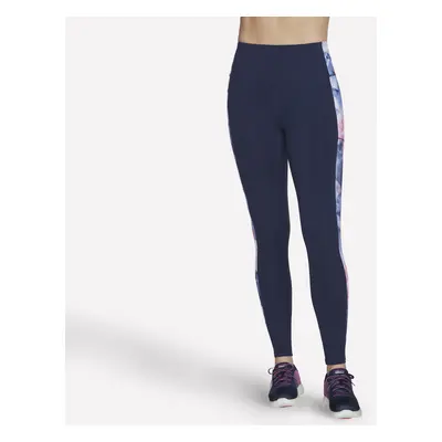 Skechers Women's GO WALK High-Waisted FL Summer Rose Legging in Navy Blue/Hot Pink, Size Medium 