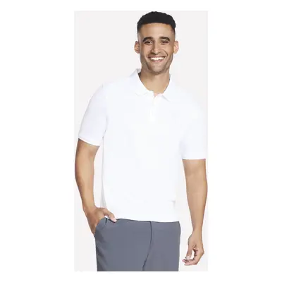 Skechers Men's Off Duty Polo T-Shirt in White, Size Small | Organic Cotton/Polyester