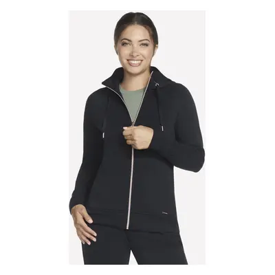 Skechers Women's Skechluxe Elevate Full Zip Jacket in Black, Size | Rayon/Polyester/Spandex