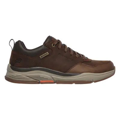 Skechers Men's Relaxed Fit: Benago - Hombre Sneaker in Brown, Size | Leather/Synthetic/Textile