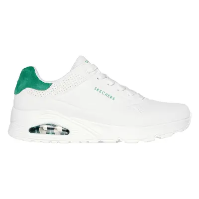 Skechers Men's Uno - Suited On Air Sneaker in White/Green, Size | Synthetic/Leather/Synthetic