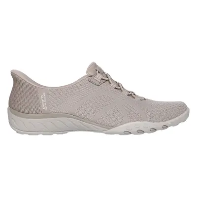 Skechers Women's Slip-ins: Breathe-Easy - Knitty Waves Slip-On Shoes in Taupe, Size | Textile/Sy