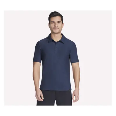 Skechers Men's GO DRI All Day Polo T-Shirt in Navy Blue, Size Medium | Polyester