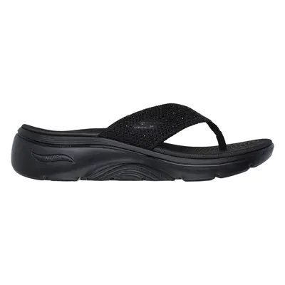 Skechers Women's GO WALK Arch Fit 2.0 Sandal - Claire Sandals in Black, Size | Textile/Synthetic