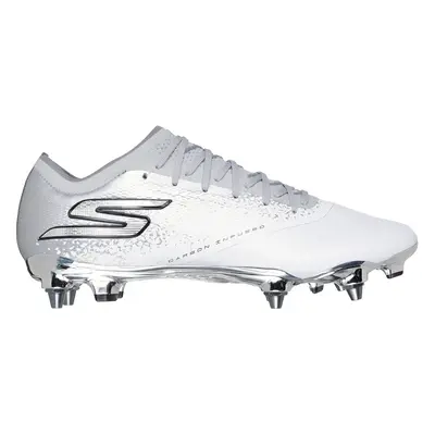 Skechers Razor 1.5 Elite SG Shoes in White/Silver, Size | Synthetic/Textile, Hyper Burst