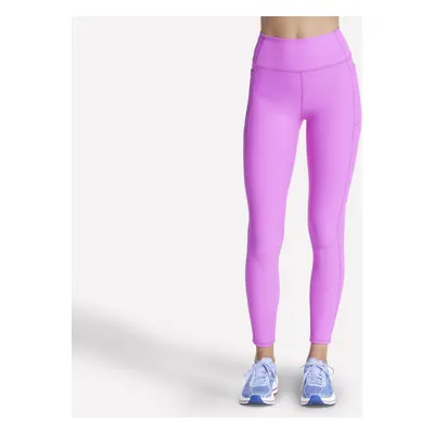 Skechers Women's GO FLEX RIB FL High-Waisted Legging in Neon Pink/Lavender, Size Large | Nylon/S