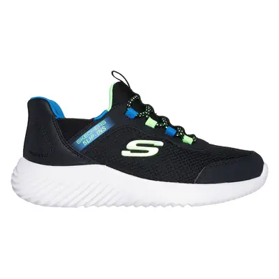 Skechers Boy's Slip-ins: Bounder - Brisk-Burst Sneaker in Black/Lime, Size | Synthetic/Textile, 