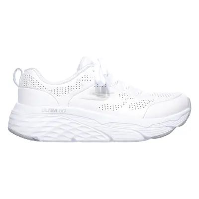 Skechers Women's Max Cushioning Elite - Step Up Sneaker in White/Silver, Size | Leather/Syntheti