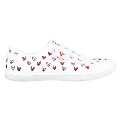 Skechers Women's BOBS B Cute - Love Brigade Sneaker in White/Red/Pink, Size | Textile/Metal, Mac