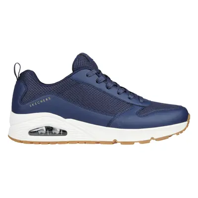 Skechers Men's Uno - Fastime Sneaker in Navy Blue, Size | Synthetic/Textile