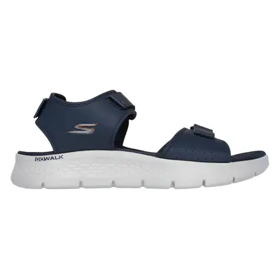 Skechers Men's GO WALK Flex Sandal - Antigua Beach Sandals in Navy Blue/Orange, Size | Synthetic