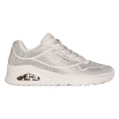 Skechers Women's Uno - Disco Rave Sneaker in Taupe, Size | Textile, Vegan